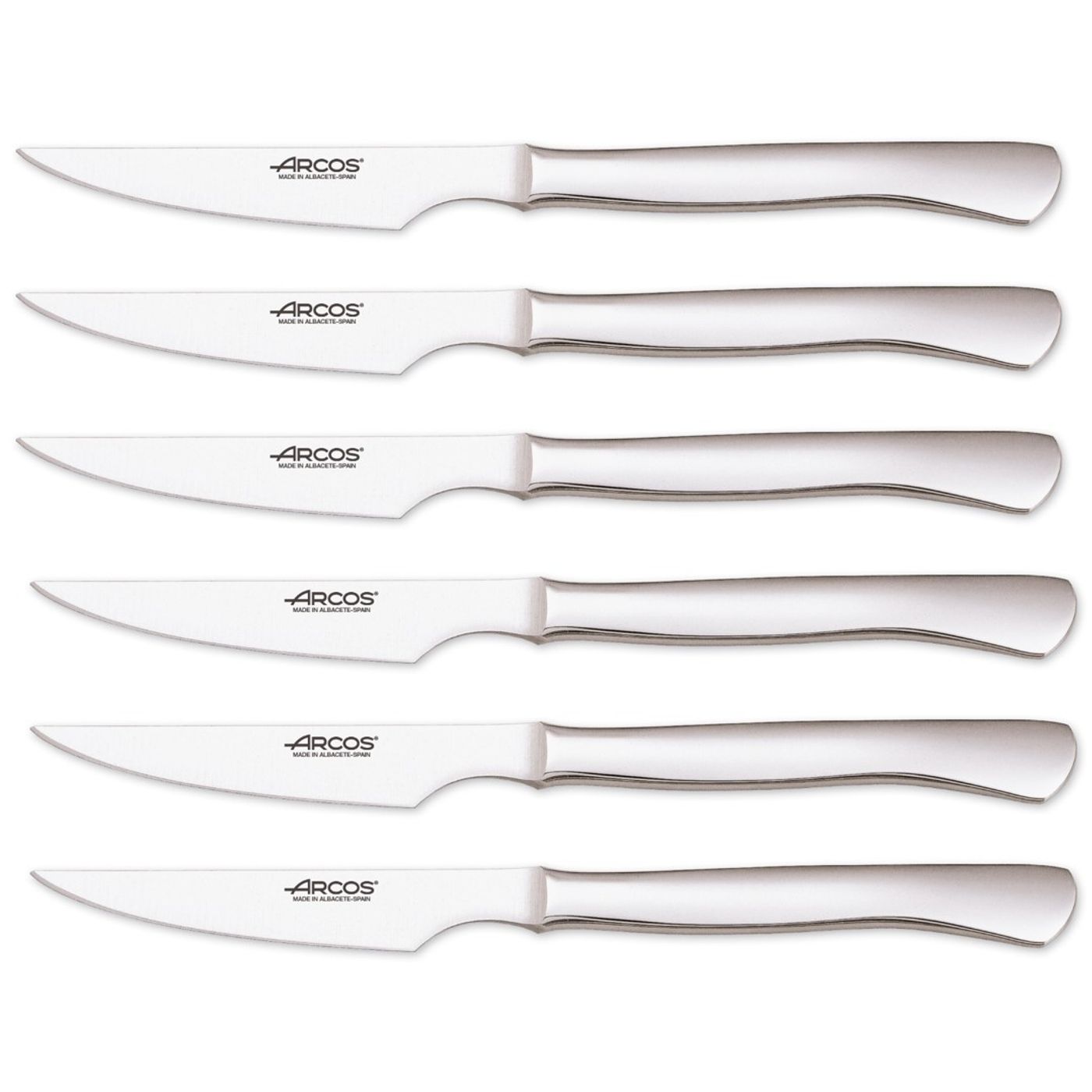 Coffret 6 couteaux à steak lame lisse